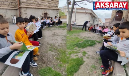 KÜTÜPHANEDE BAHAR COŞKUSU  Minik ellerde kitaplar çiçek açtı