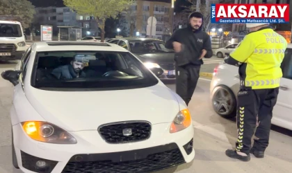 Ön plakası takılı olmayan araç sürücüsüne 4 bin lira ceza kesildi