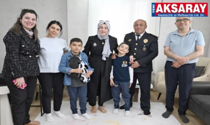 Protokolden "evde eğitim" alan öğrencilere vefa ziyareti