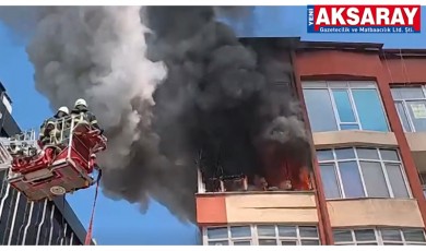 Apartman yangının da bina tahliye edildi