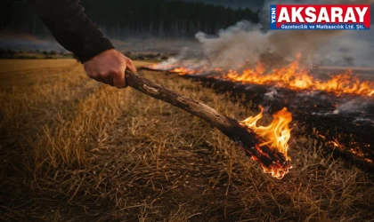 AKSARAY İL TARIM VE ORMAN MÜDÜRLÜĞÜ'NDEN KRİTİK UYARI:  Anız yakma, yeşil Vatan’ı kül etme!
