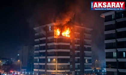 8 Katlı binada yangın paniği
