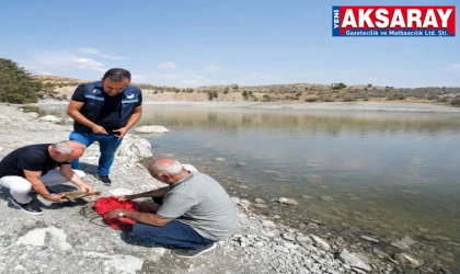 Mamasın baraj göletinde olta avcılığı denetimleri yapıldı