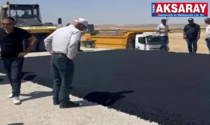Ortaköy-Aksaray yolunda ilk asfalt serimi başladı