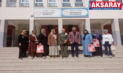 AK KADINLARDAN ÖZEL ÖĞRENCİLERE ANLAMLI DESTEK Mehmetçik İlkokulu’na kırtasiye yardımı
