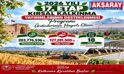 AKSARAY TARIMINA DEV DESTEK Kırsal Kalkınma Hibe Programı açıklandı