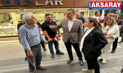 Aksaray’da esnaf ziyareti yaptı
