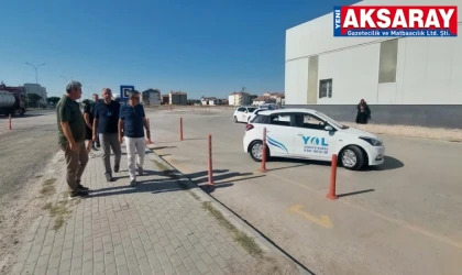 Sürücü kursu sınav alanı incelendi