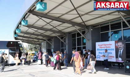 Üniversite öğrencileri otogardan yurtlarına ulaştırılıyor