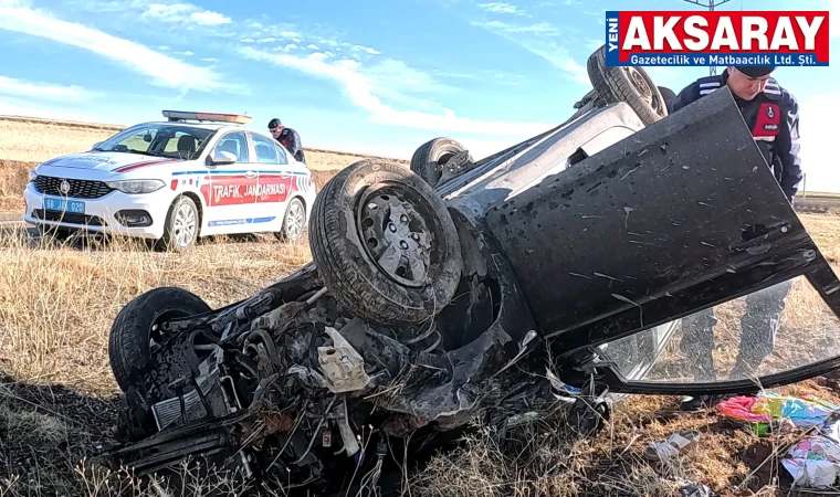 Takla atan otomobilin sürücüsü yaralandı