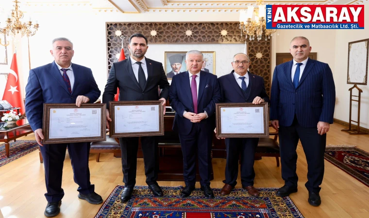 Aksaraylı Üretici Birliklerine "birinci derece" tescili