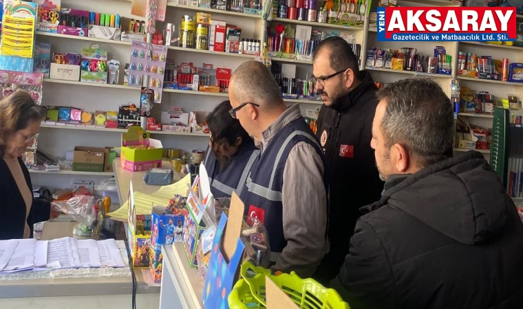 AKSARAY’DA ETİKET VE FİYAT OPERASYONU Markete ve restoranlara sıkı takip