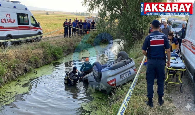 Kanala düşen otomobilde 2 kişi öldü