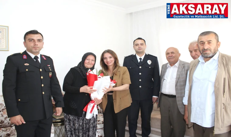 SARIYAHŞİ'DE DUYGUSAL TÖREN Merhum Gazinin madalyası ailesine emanet edildi