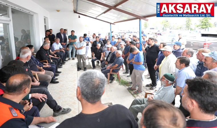 VALİ MURAT DURU AFET BÖLGESİNDE Zarar gören tarım arazileri inceledi
