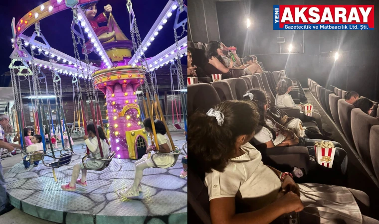 SİNEMA VE LUNAPARKTA DOYASIYA EĞLENDİLER Devletin emaneti çocuklara özel gün yaşatıldı