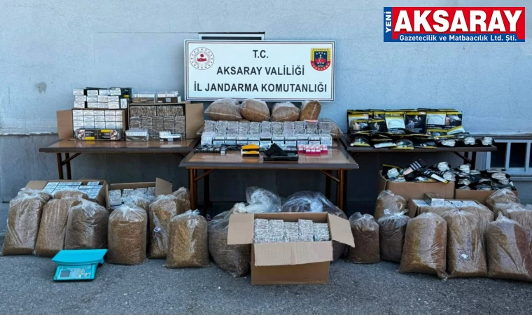 750 BİN TL’LİK MALZEME ELE GEÇİRİLDİ Aksaray’da kaçak sigara ve tütün operasyonu