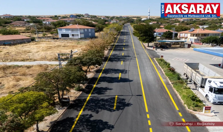 7 KİLOMETRELİK BSK ASFALT HAMLESİ Sarıyahşi’ye kaymak gibi yol