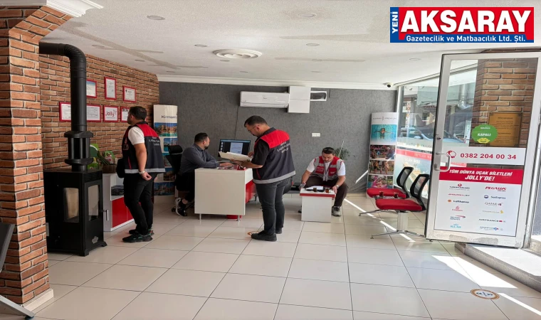 Seyahat acentalarına yönelik eş zamanlı denetim yapıldı