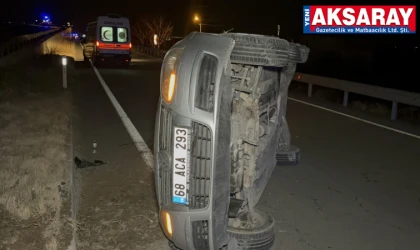 Otomobil devrildi, 2 yaralı