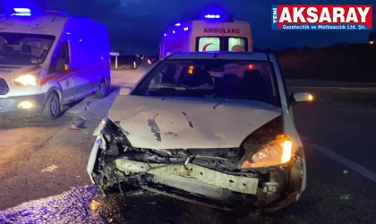 Ortaköy yolunda kaza  3 YARALI