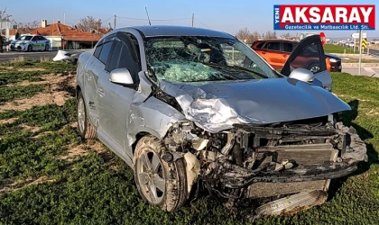 Tali yoldan çıkan araç kazaya neden oldu