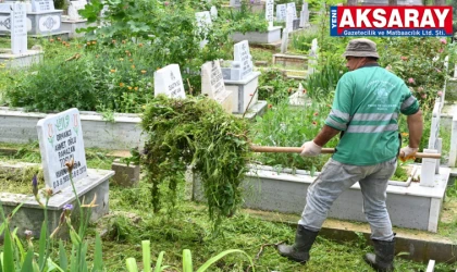 Mezarlık temizlendi