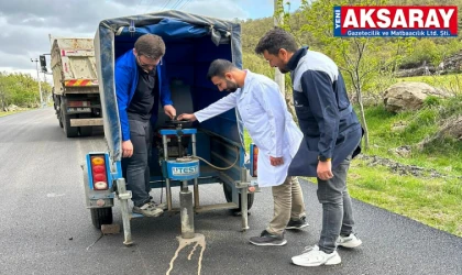Özel İdare asfaltı laboratuvarda test ediyor