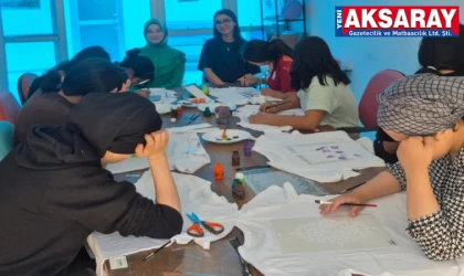 ÇOCUKLAR HAYALLERİNİ GİYDİ  ‘Kendi Tişörtünü Kendin Tasarla’ atölyesi