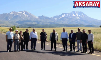 Ihlara-Yenipınar-Helvadere sıcak asfalt yolunda inceleme