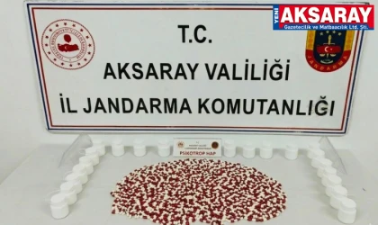 İzmir’den getirilen bin 64 adet hap ele geçti