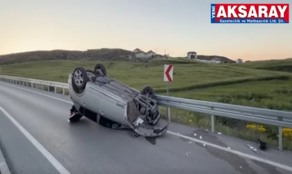 Takla atan araçta 7 kişi yaralandı
