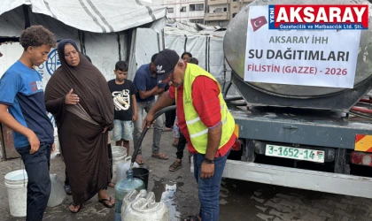 Aksaray İHH Gazze'de temiz su dağıttı