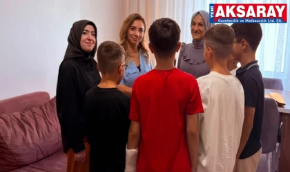 Koruma altındaki çocukların heyecanına ortak oldu
