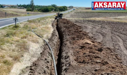 Köye 7.500 metrelik yeni içme suyu hattı için ilk kazma vuruldu