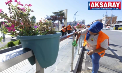 Atatürk Bulvarı’na temizlik ve estetik dokunuş
